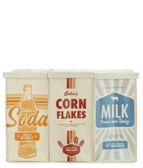 3x Recycling Bag Set Retro